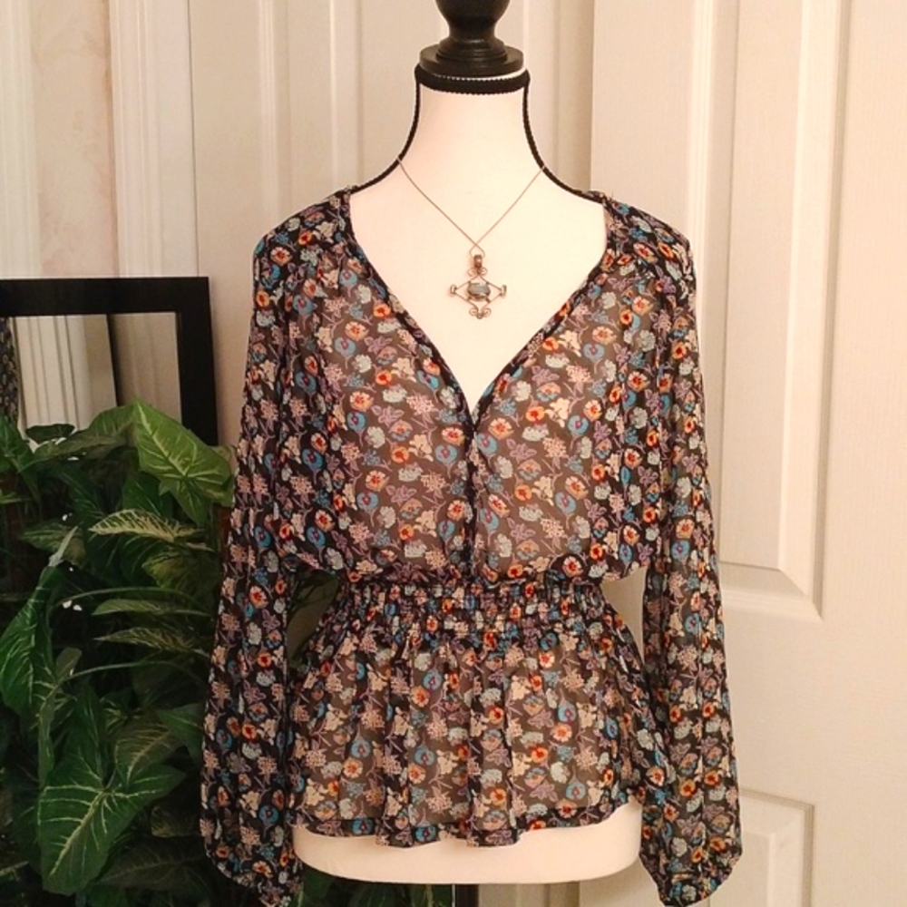 ⚜️ dmbm Sheer Floral Blouse